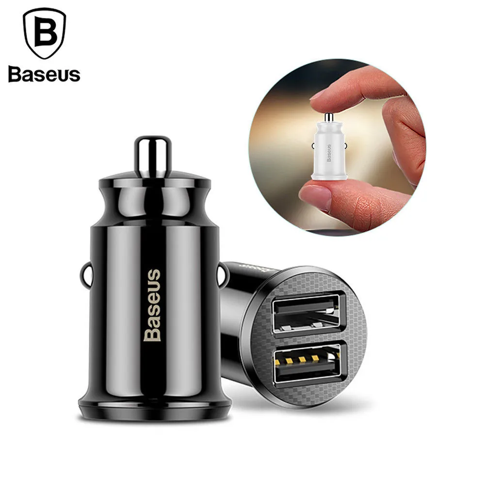 

Mini USB Car Charger Auto Charge 3A Adapters Dual USB Cigarette Lighter 2 port Fast Charging for iPhone Samsung oto /3.98