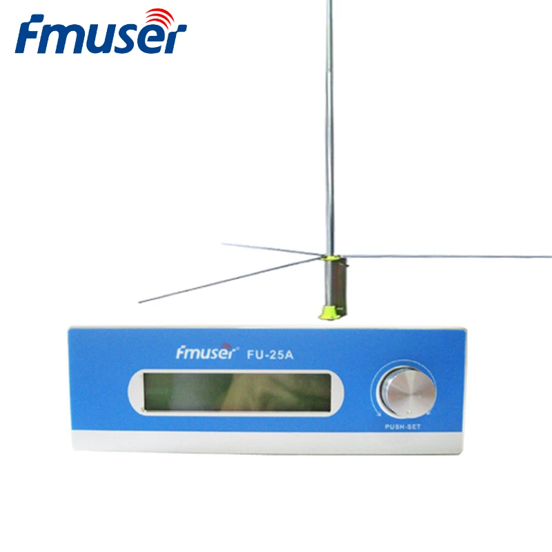 

FMUSER FU-25A 25W Long Range FM Transmitter Broadcast+1/2 Wave GP Antenna For FM Radio Station Mono/Stereo Adjustable CZH-T251
