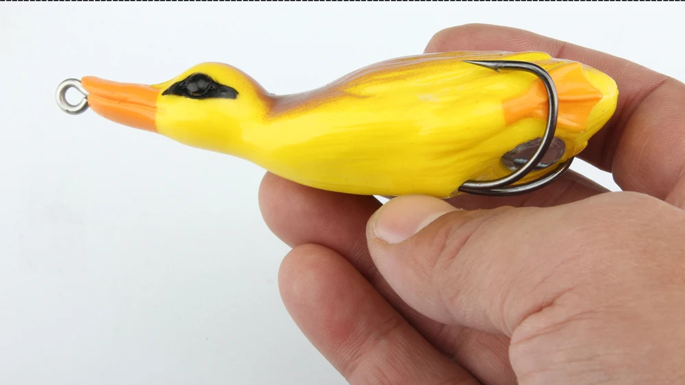 ROSEWOOD 1PCS Pesca Pike Fishing Lure Artificial Bait 21.8g 105mm 3D Duck Lure Soft Baits Fishing Wobblers Bass Lure  (2)