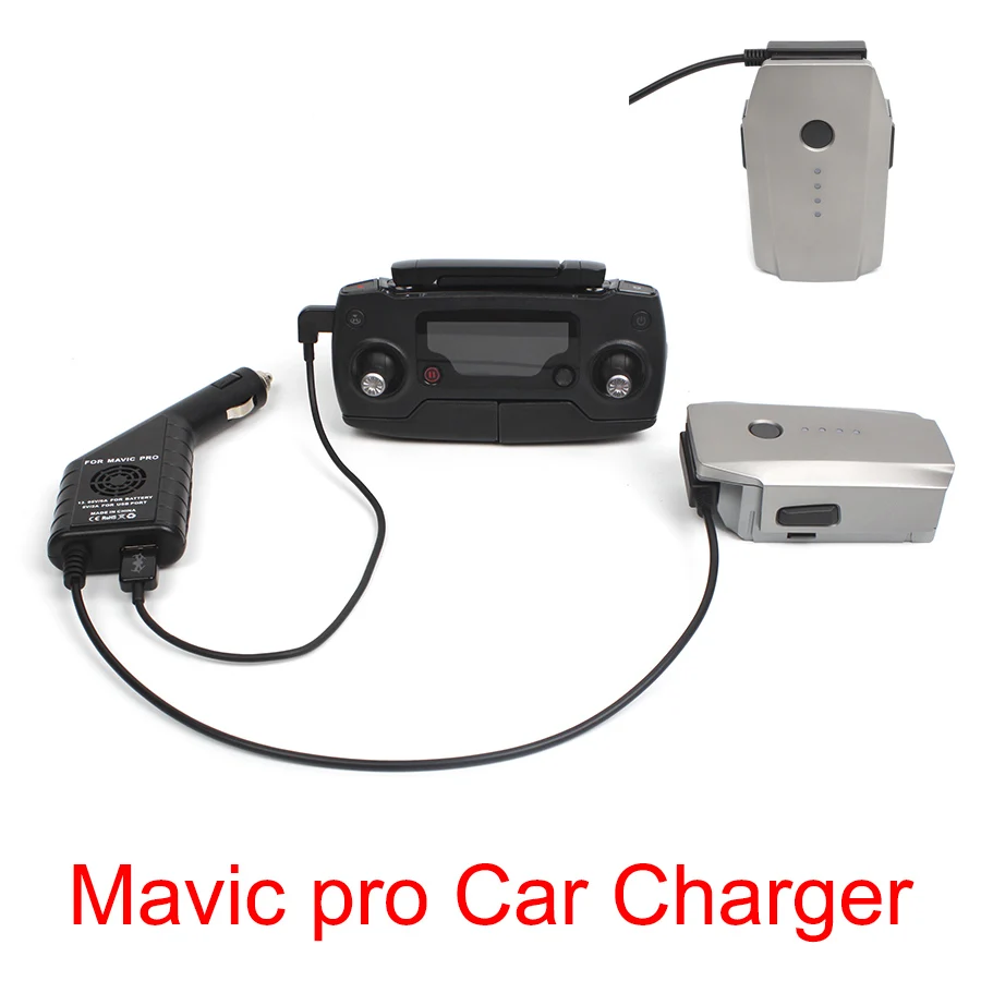2в1 автомобильное зарядное устройство безопасный быстрый контроллер батареи зарядное устройство с USB портом для DJI MAVIC PRO Platinum Drone путешествия наружное зарядное устройство