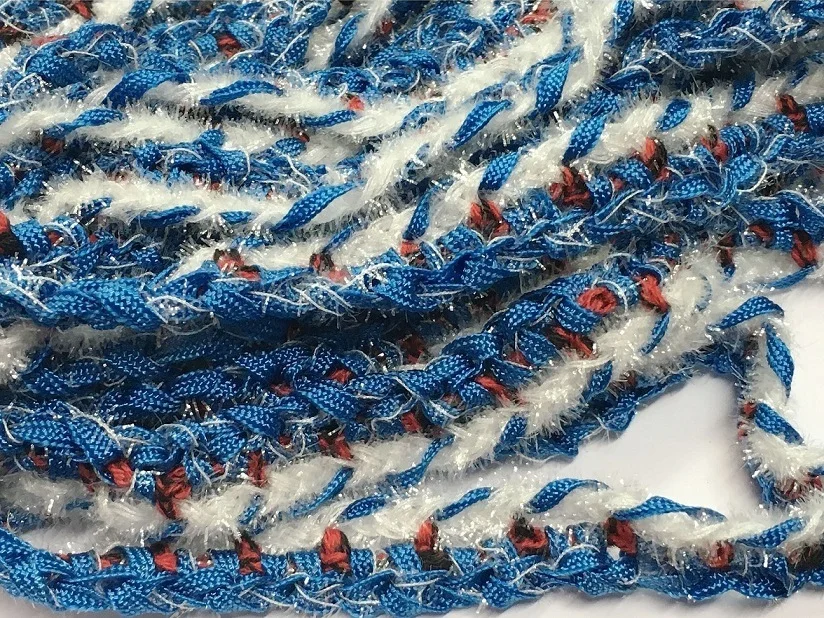 2 см ширина синий белый плетение обрезки ткани цена за 2 ярдов