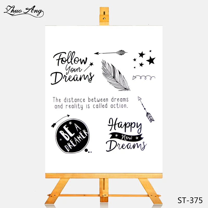 

ZhuoAng Transparent Clear Stamp Arrow And Feather Seal for DIY Scrapbooking Photo Album Card Making DIY Decoration Supply