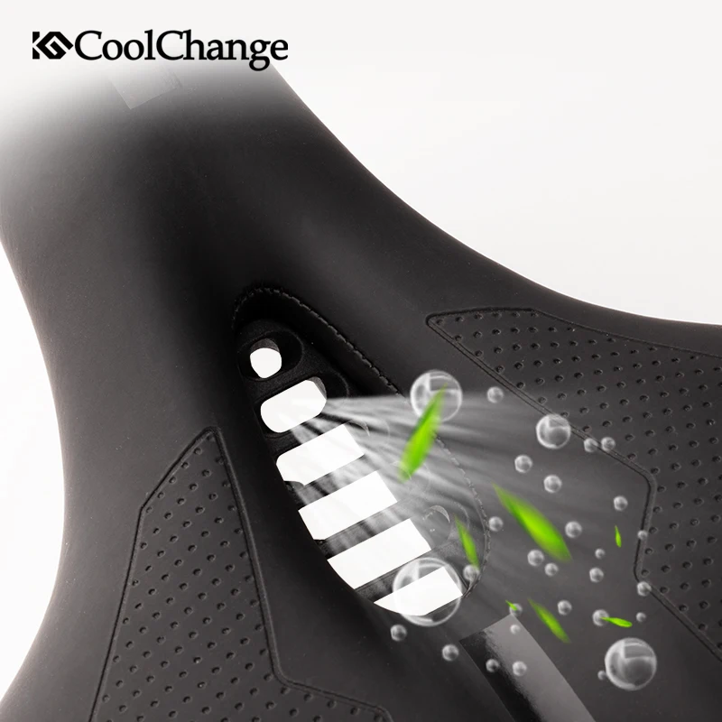 Велосипедное седло CoolChange спортивное мягкое водонепроницаемое для велоспорта из