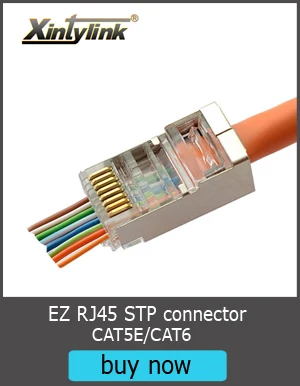 Xintylink EZ rj45 разъем ethernet кабельный разъем cat6 сетевой 8P8C позолоченный неэкранированный модульный utp rj 45 терминалы 100 50 шт