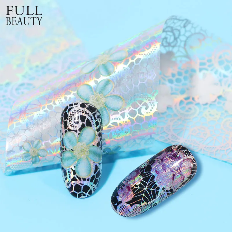 

16pcs Romantic Nail Foils Starry Paper Flower Leopard Snake Laser Shimmer Wrap Gel Nails DIY Polish Decoration Sticker Set CH931
