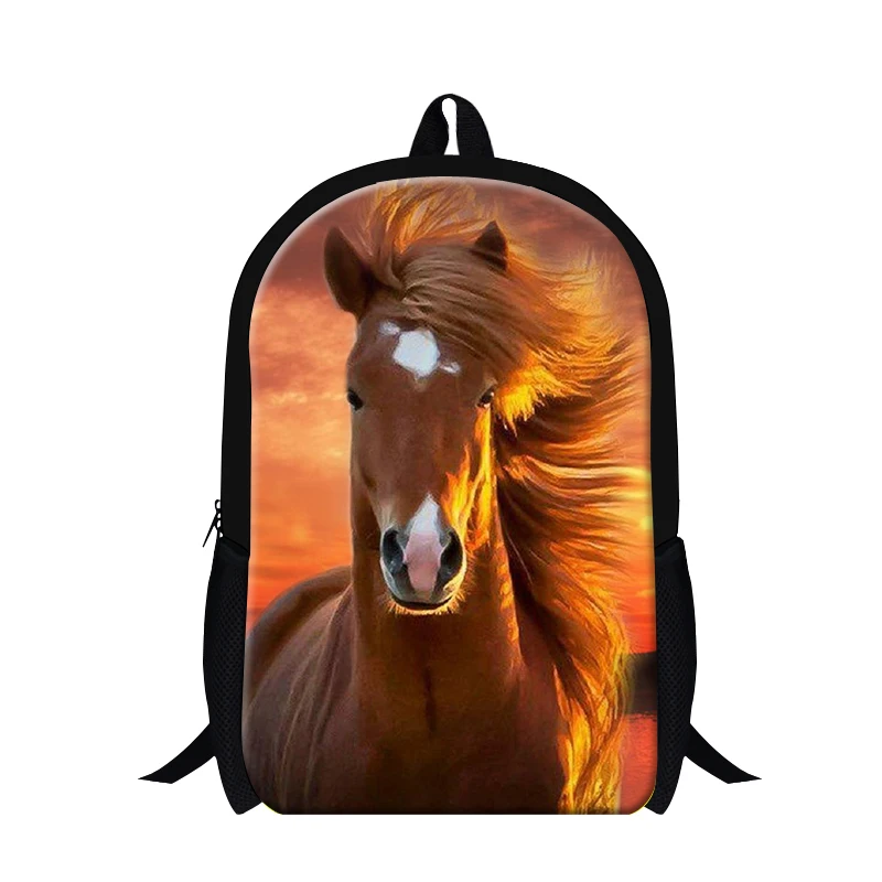 Cool school font b backpack b font horse 3D printing for font b kids b font