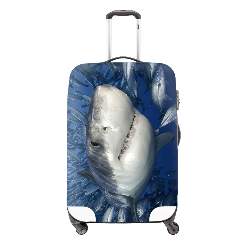 Защитный чехол для багажа с 3D принтом акулы, чехол для путешествий, чемодан с изображением Кита животных, защитный чехол для 18-30 дюймов - Цвет: Коричневый
