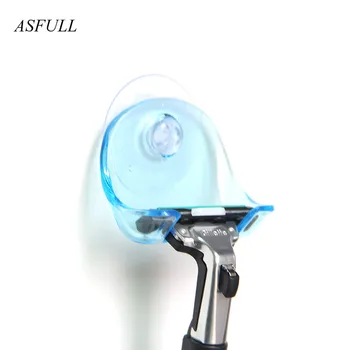 

2PCS Blue Plastic Suction Cup Razor Rack Razor Holder Shaver Storage Rack Accessories For Bathroom Sucker Hook Hooks On Suckers