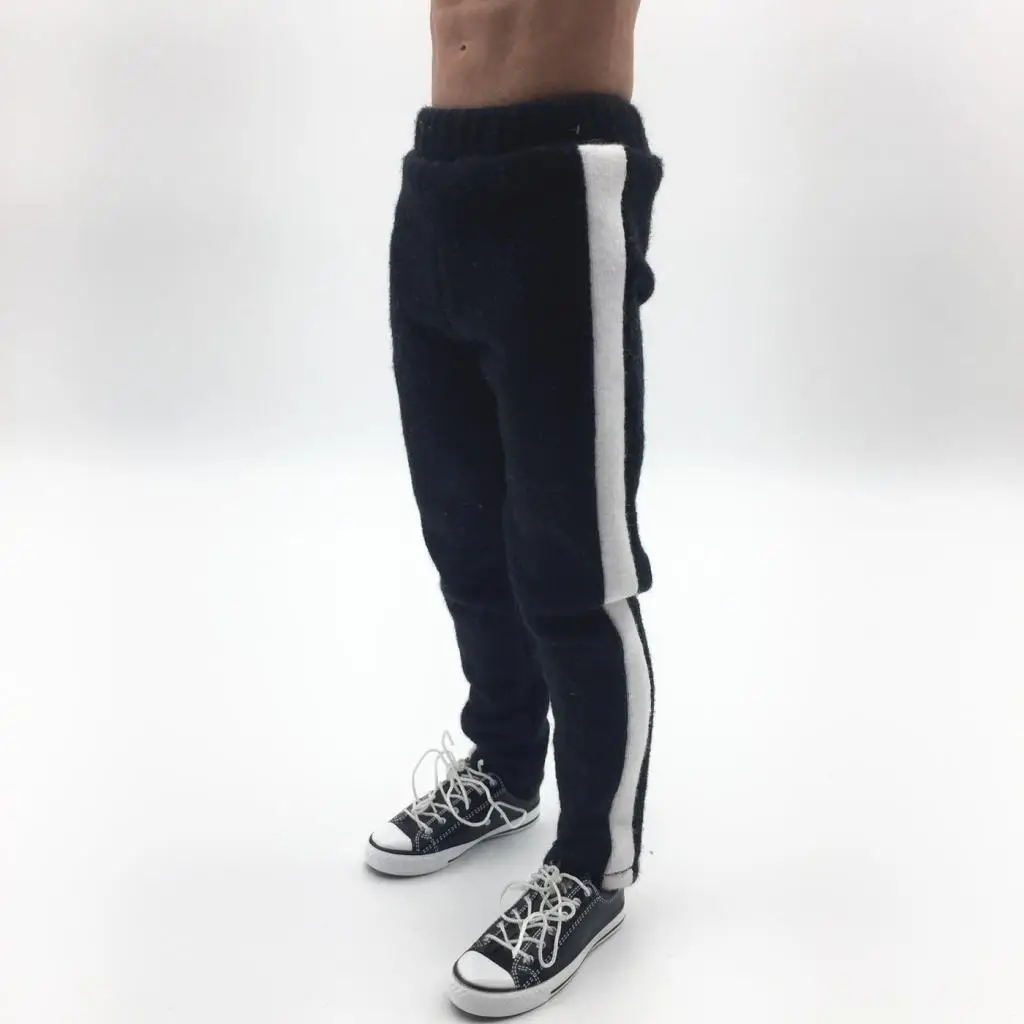 1/6 Scale Side - striped Pants Sport Trousers for 12inch Action Figure DIY