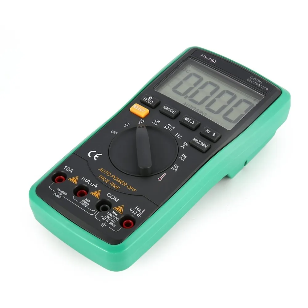 

Digital Multimeter HY-19A DC/AC Voltage Current Meter Handheld Ammeter Ohm Diode Capacitance Tester 5999 Counts Multitester