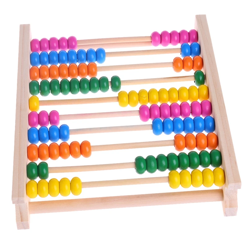 

Abacus Wooden Bead Maths Counting Educational 10 Bars for Early Learning Toys