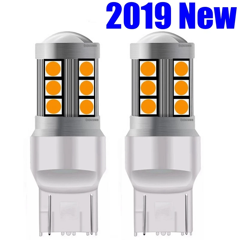 

2pcs Mini T20 W21/5W 7443 High Bright 3030 LED Auto Brake Lamp Car DRL Daytime Running Lights Turn Signals Bulb Yellow Red White