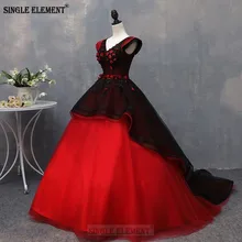 Сладкие 16 Платья с открытыми плечами красные и черные вечерние бальные платья пышные бальные платья