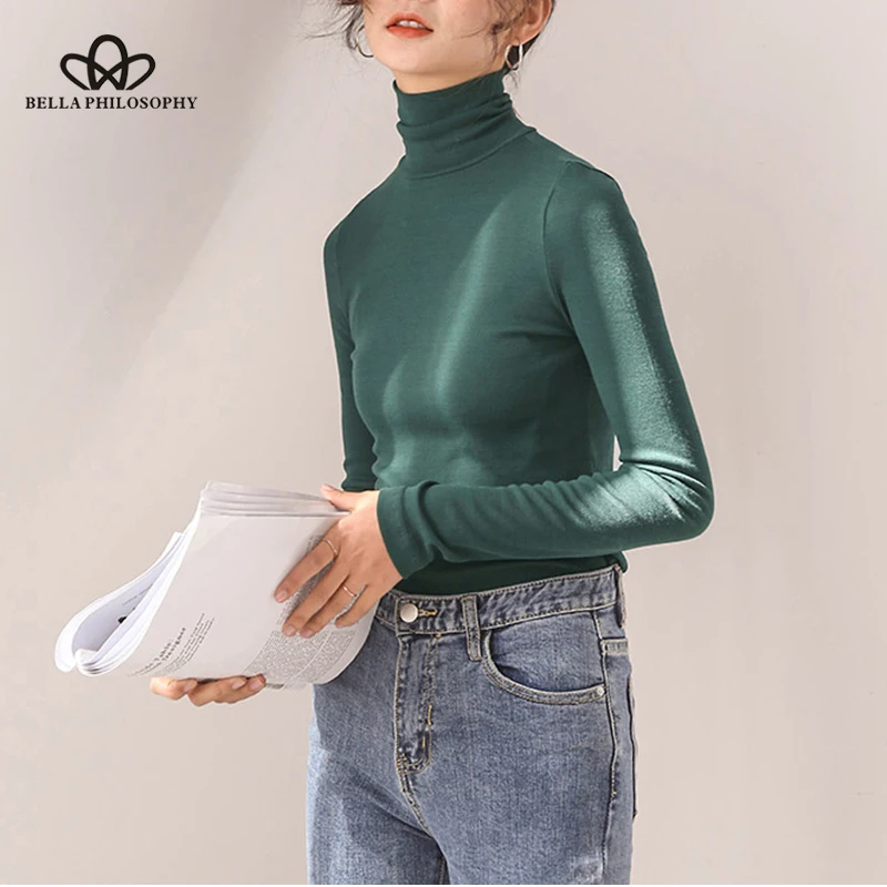 

Bella Philosophy 2018 autumn new Korean thin cotton sweater women's long-sleeved winter bottoming knitted shirt