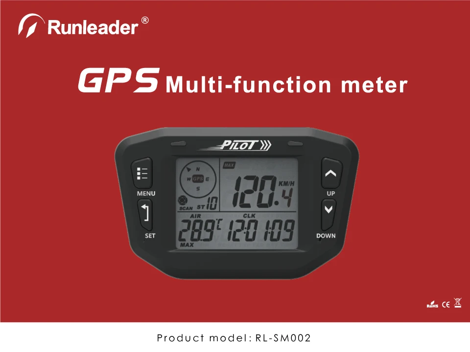 Runleader gps многофункциональный цифровой перезаряжаемый счетчик часов для газонокосилки генератор Dirtbike внешняя конструкция для монтажа на Мотоцикл морской