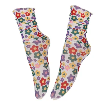 

Harajuku Funny Socks Women Streetwear Korean Style Women Fishnet Socks Over Ankle Cute Sheer Mesh Sock Ladies Sokken