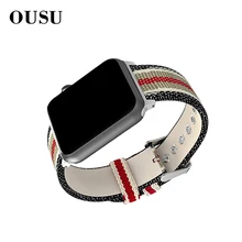 OUSU нейлоновый ремешок для часов Смарт часы ремешок для apple Watch 4 3 2 1 44 мм 42 мм 40 мм 38 мм ремешок спортивный ремешок для наручных часов для iwatch ремешок