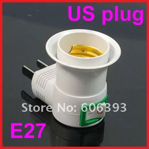 E27 Base To AC Power 110V 220V Lamp Bulb Socket Adapter Converter On OFF Switch |