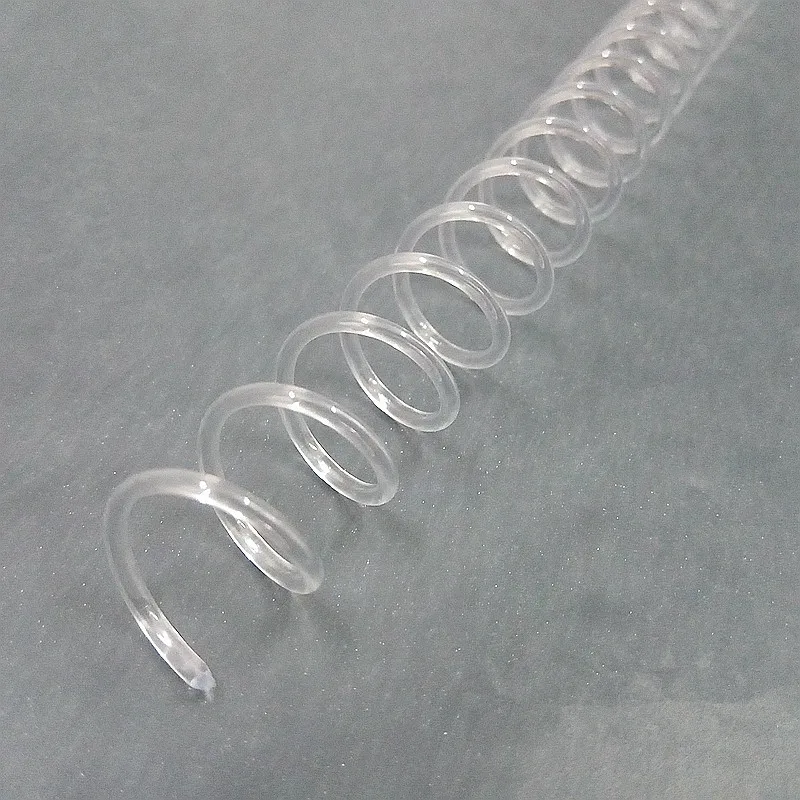 A4 48 Hole Transparent Loose-leaf Plastic Binding Ring Single Coil Spring Spiral Rubber Punch Ring For Notebook School Supplies plastic binding rings loose leaf binding coil notebook accessories book binding supplies plastic binding coil