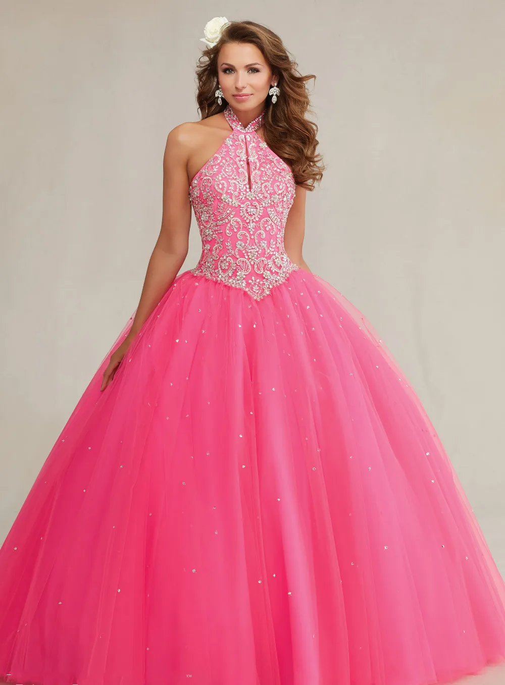 Синий Sweet 16 Платья Бальное платье Quinceanera Платья 2016 Hot Pink Quinceanera платье за 15 лет