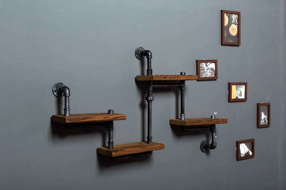 1 قطعة الأنابيب الصناعية الحمام الجرف المعادن الحائط غرفة المعيشة رف كتب الزخرفية جدار رف خشبي المطبخ خزانة Z29 1 قطعة الأنابيب الصناعية الحمام الجرف المعادن الحائط غرفة المعيشة رف كتب الزخرفية جدار رف خشبي المطبخ خزانة Z29