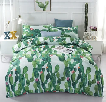 

Free shipping Novelty Gift Watercolor Cactus Flower Print Bedding Duvet Cover Set+Pillow Case EU AU US Size Drop Shipping