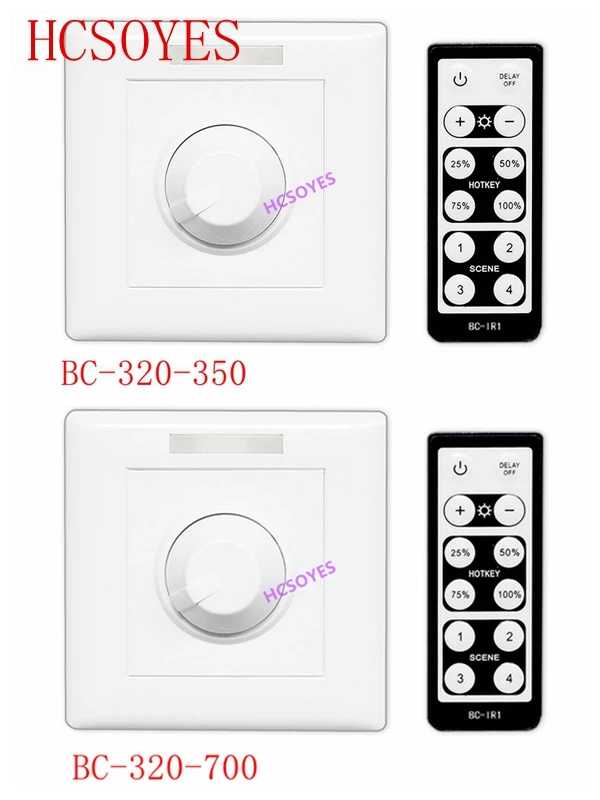 

BC BC-320-CC 350mA/700mA Knob style led Constant Current PWM LED switch single channel dimmer controller for led light DC12-48V