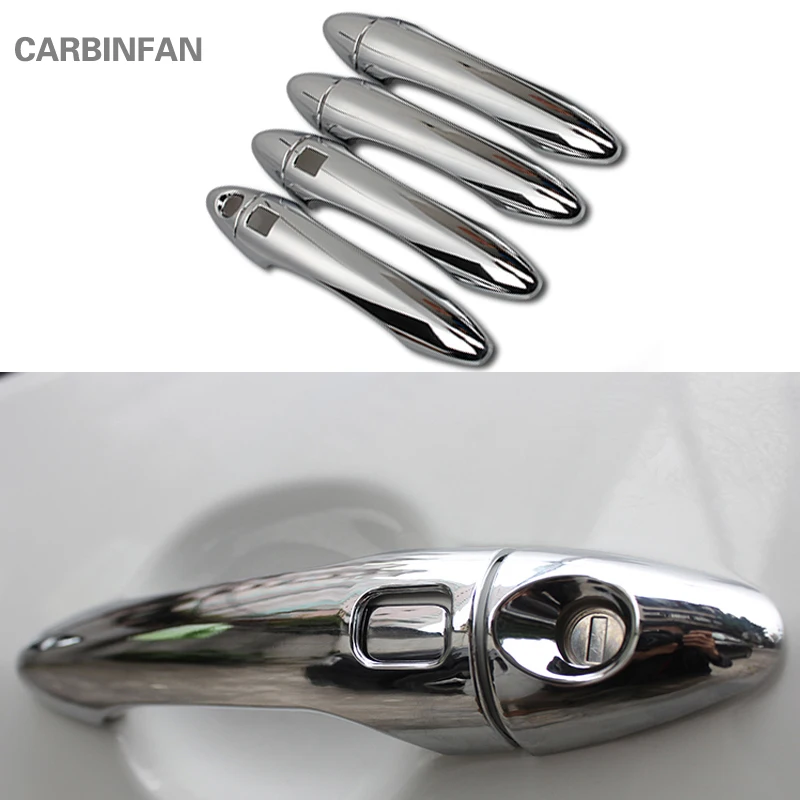 Chrome Smart Key Hole Door Handle Cover Trim 8pcs For Chevrolet Cruze 2017 2018