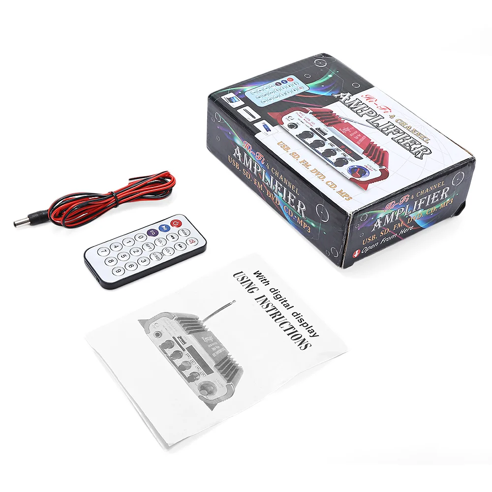 Kentiger HY 604 Портативный цифровой усилитель HiFi 4 канала стерео аудио удаленного