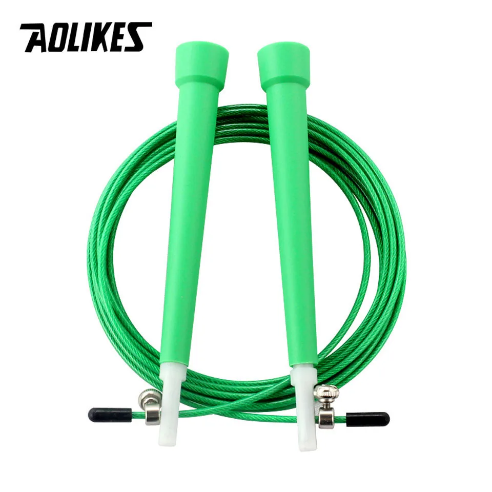 

AOLIKES 1PC 3M Speed Racing Skipping Jump Rope Adjustable Steel Wire Fitness Exercise Gym Training Fitness Jumping Rope Cord