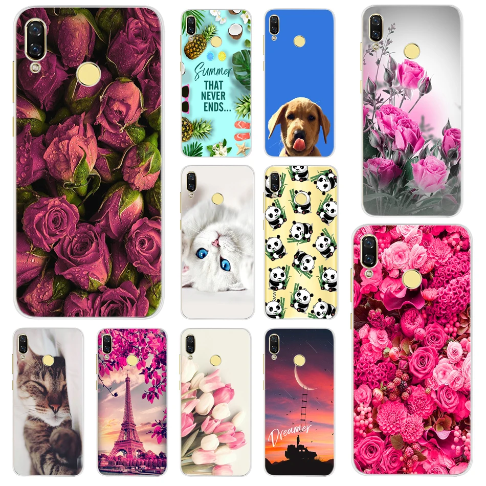 Soft TPU Floral Painted Case For Huawei Nova 3 nova 3i Silicone Back Cover Cases nova3 i Phone Bag | Мобильные телефоны и
