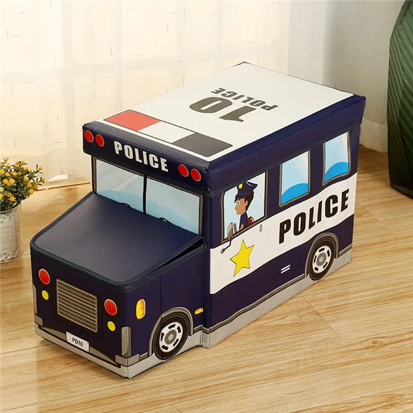 Creative Cartoon Car Storage Box Fold Toy Storage Basket Children Storage Bin - Цвет: 8