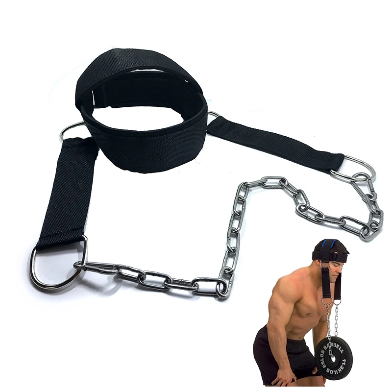 

SaFit Head Harness Strengh Exercise Strap With Chain Adjustable Neck Power Training Belt Gym Fitness Weightlifting Equipment