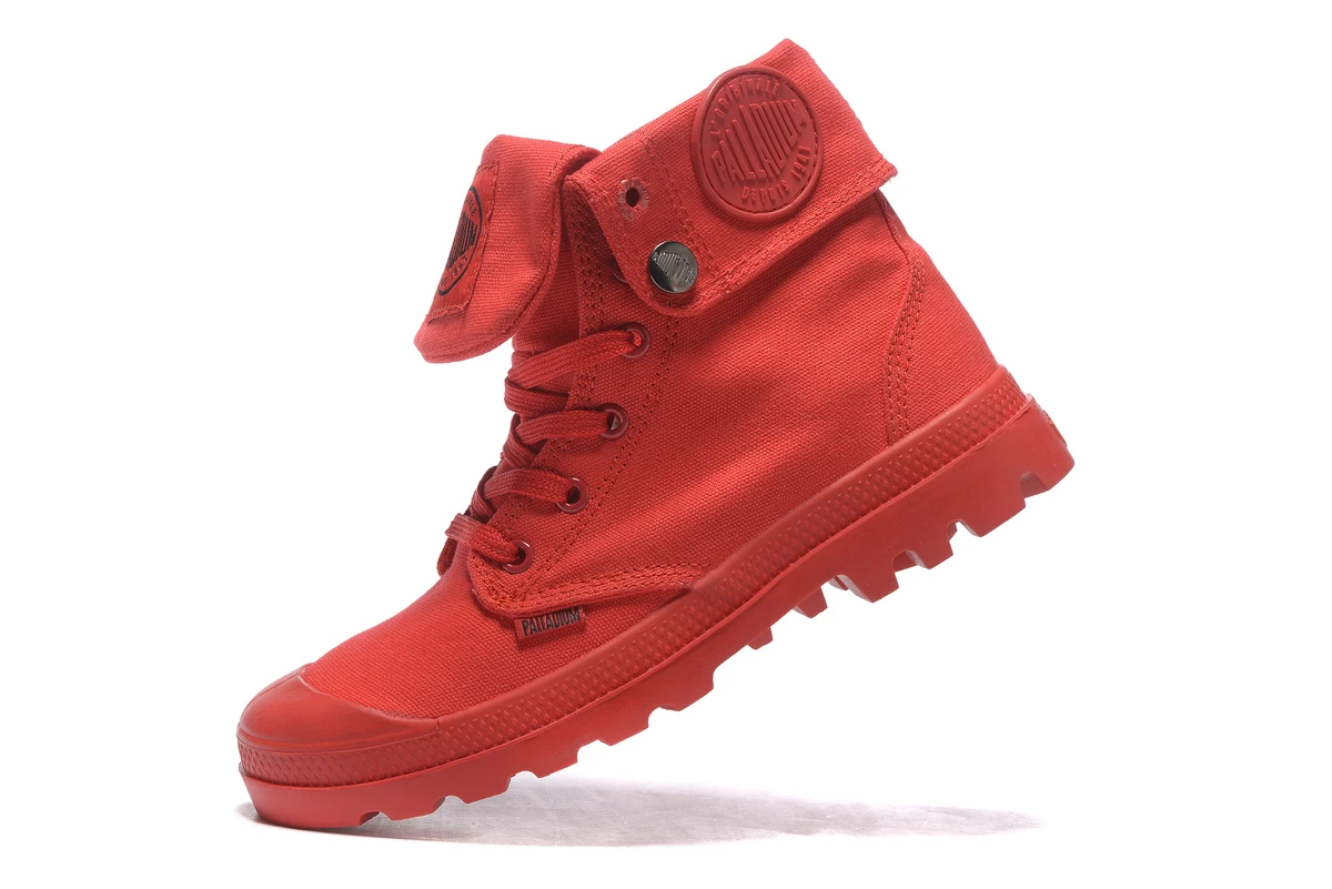 Palladium pallabrouse все красный Спортивная обувь Для мужчин высокого верха Военная Униформа Ботильоны Повседневная парусиновая обувь Для мужчин повседневная обувь Размеры 39-45