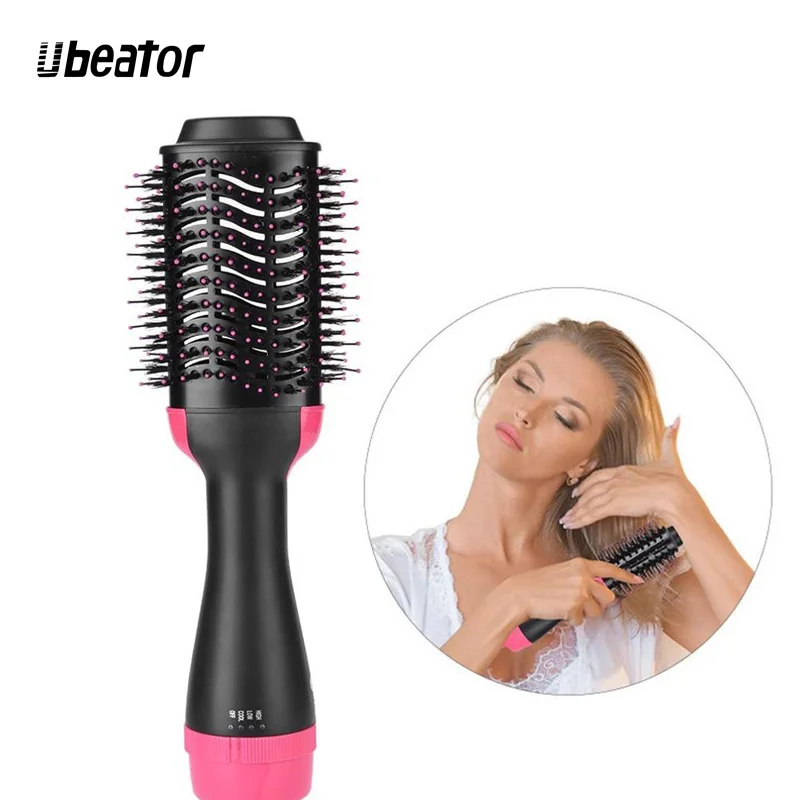 

hot-air brush hair dryer comb 2 in 1blow rotating brush professional hair curler hair styling tool red 100V-120V 200V-240V