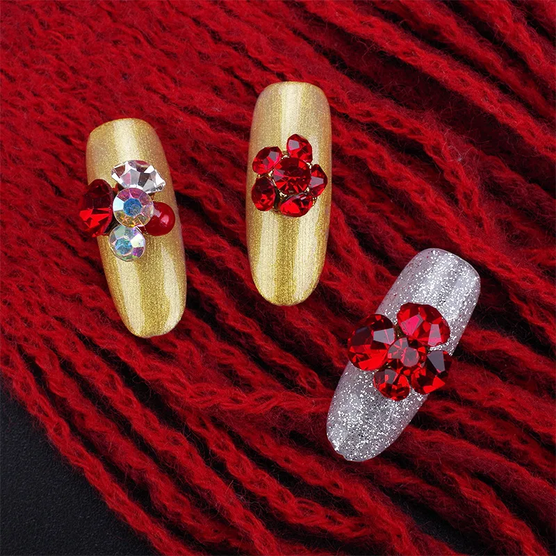 Новогоднее 3D украшение для дизайна ногтей, сделай сам, сумка для денег с кошкой, кристалл, блестящие стразы с драгоценными камнями, аксессуары для дизайна ногтей