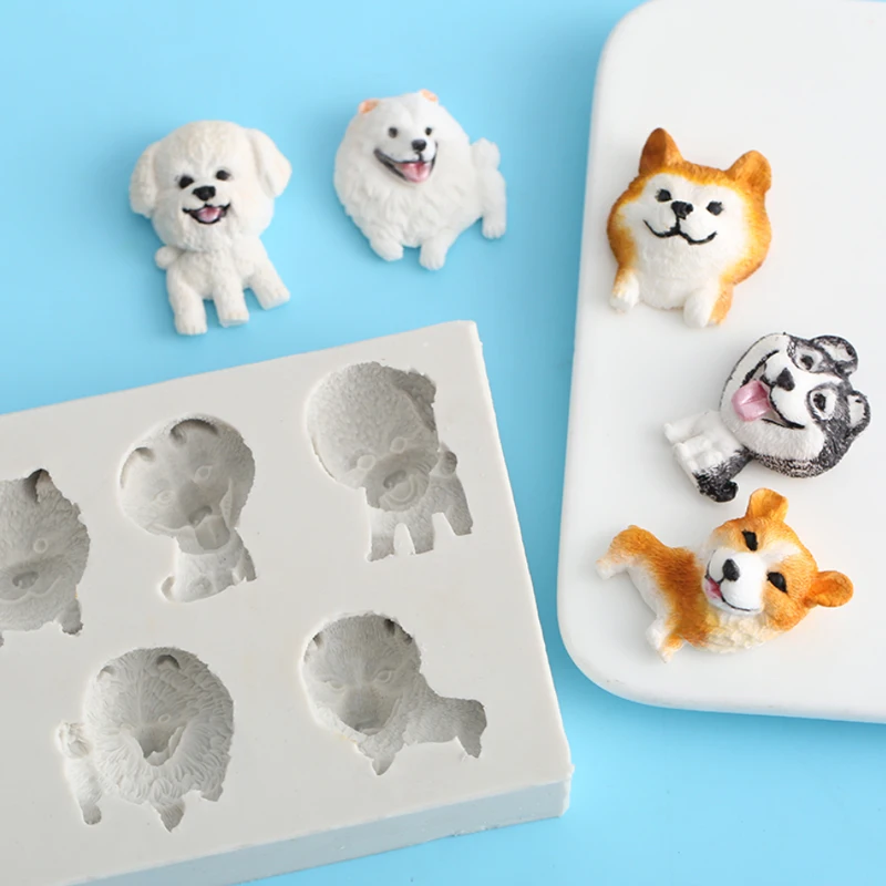 Dog Series Silicone Mold Fondant Mould Cake Decorating Tools Chocolate
