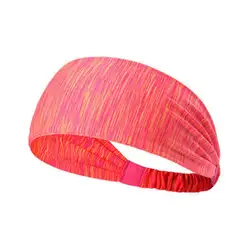 Для женщин унисекс широкий Спорт головы обёрточная бумага эластичный гофрированный складчатый цифровой печати сплошной цвет повязка на