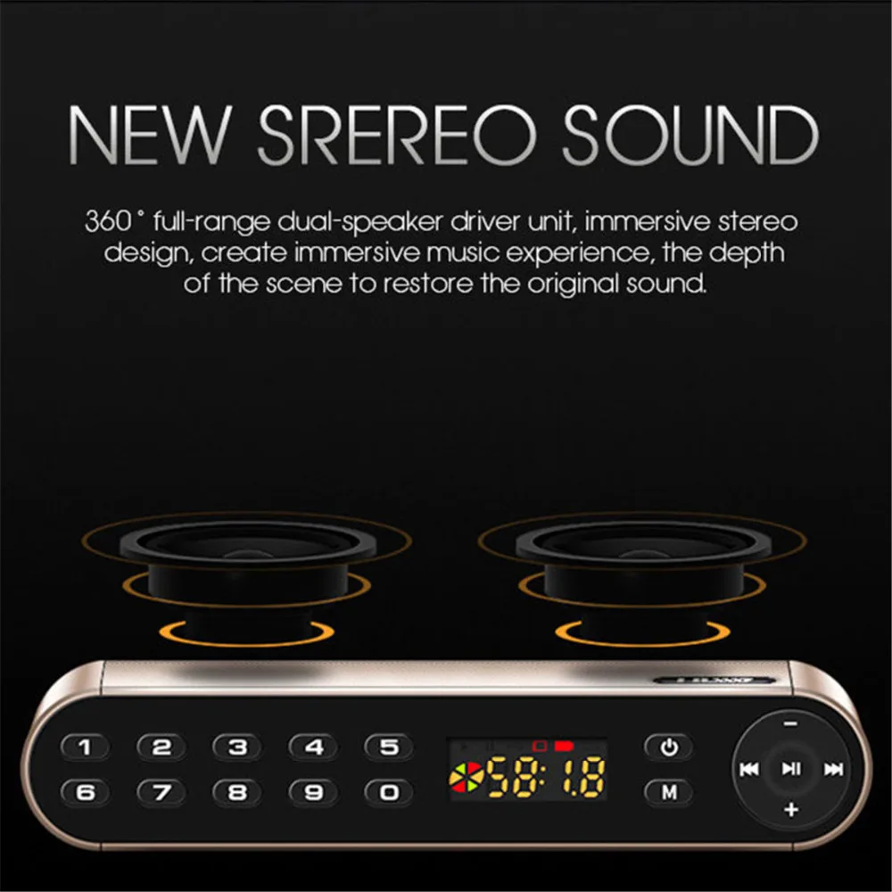 HiFi Bluetooth динамик Портативный беспроводной супер бас двойной динамик s Саундбар с микрофоном TF FM радио USB звуковая коробка