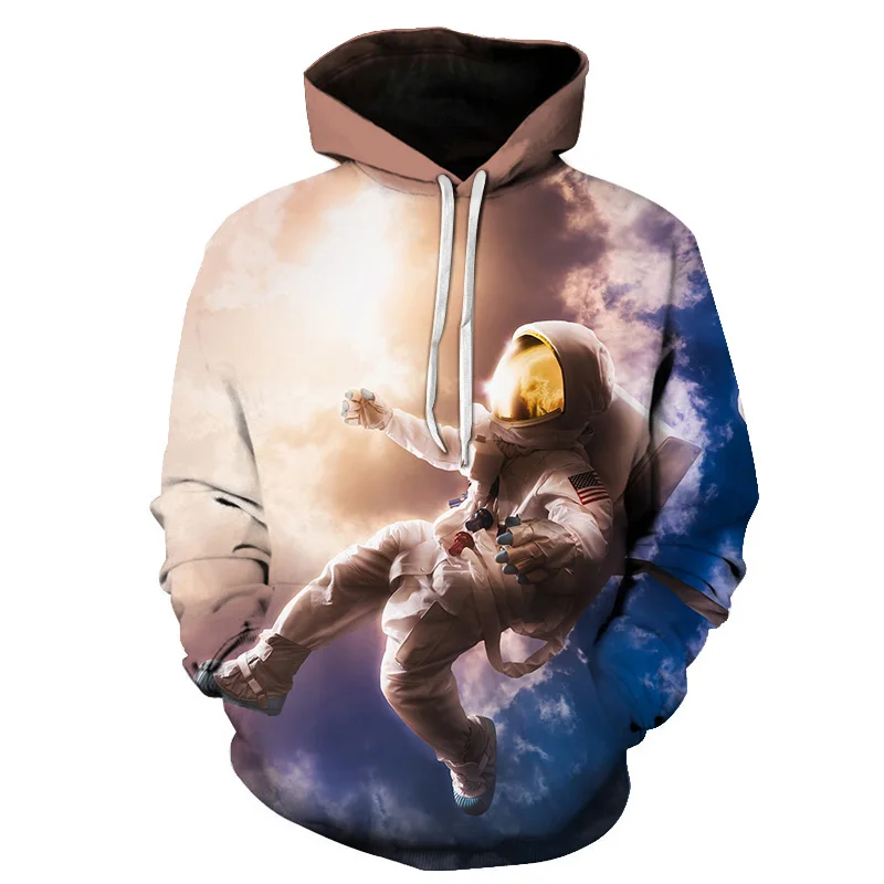 Космос астронавт 3D толстовки мужские женские толстовки SpaceX космический корабль Мужская толстовка пальто Забавный Хип Хоп StarmanX пуловер с капюшоном - Цвет: WY612