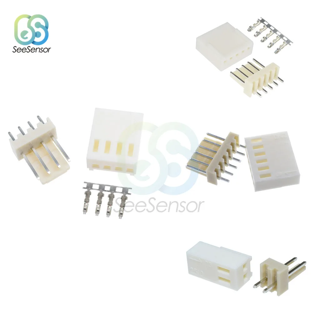 

10Pcs KF2510 Pitch Terminal Housing Pin Header Set 2P 3P 4P 5P 6P 8P 2.54mm Connector Adaptor Header Terminal Assortment Kits