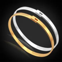 Kpop Bangles Bracelets For Women/Men yellow Gold/Silver Color Fashion Jewelry High Quality Vogue Cuff Bracelet H950