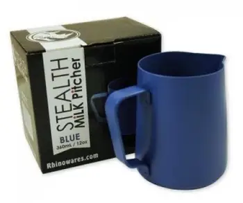 

Rhinowares - Stealth Blue Teflon Milk Pitcher 32oz / 950ml