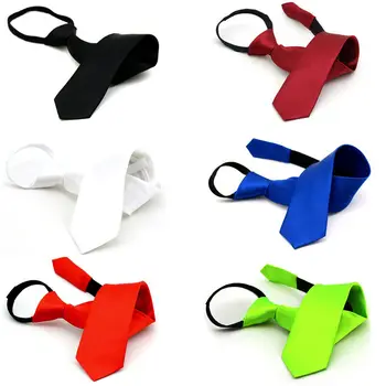 

Men Solid Classic Stain 6cm Zipper Tie Wedding Business Pre-tied Skinny Necktie YYTIE0031