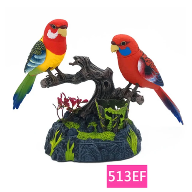 Sound Voice Control Electric Bird Pet Toy Electric Simulation Induction Bird Cage Birdcage Kids Toy Gift Garden Ornaments 6