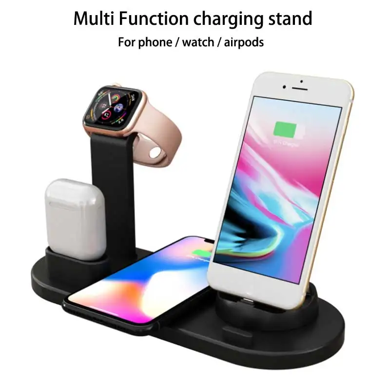 Беспроводной зарядный держатель для iphone watch быстрая зарядная станция bluetooth