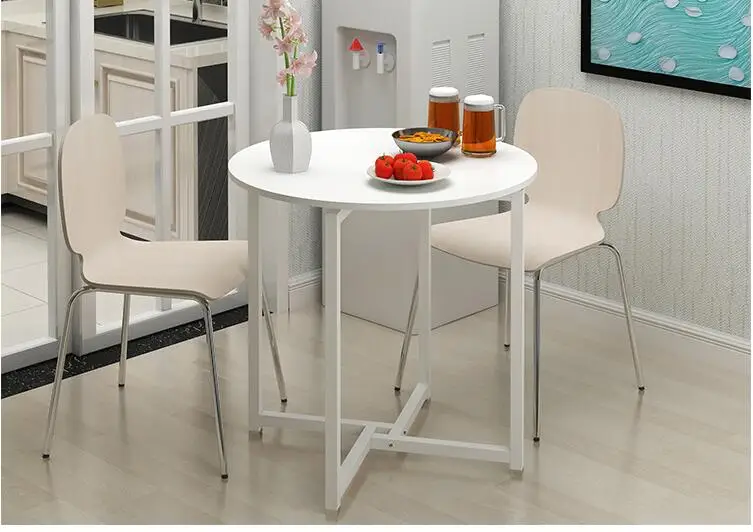 80*80*75CM Round Modern Dining Table Living Room Coffee Table Sofa Side Tea Table