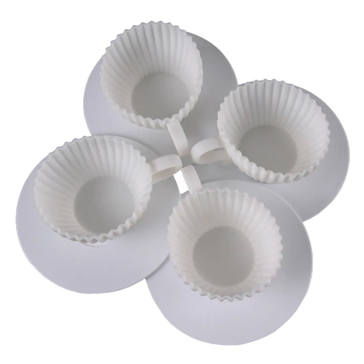 UESH 4pcs Silicone Cupcake Cups Cake Mold Muffin Baking Mould Chocolate Tea Cup Casein Cake