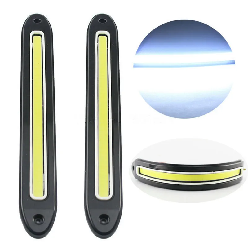 

NEW Arrival Bright 1pair DC12V Waterproof Strip Light 80 SMD COB Cool White Car Auto DRL Daytime Running Driving Fog Lamp Bulb