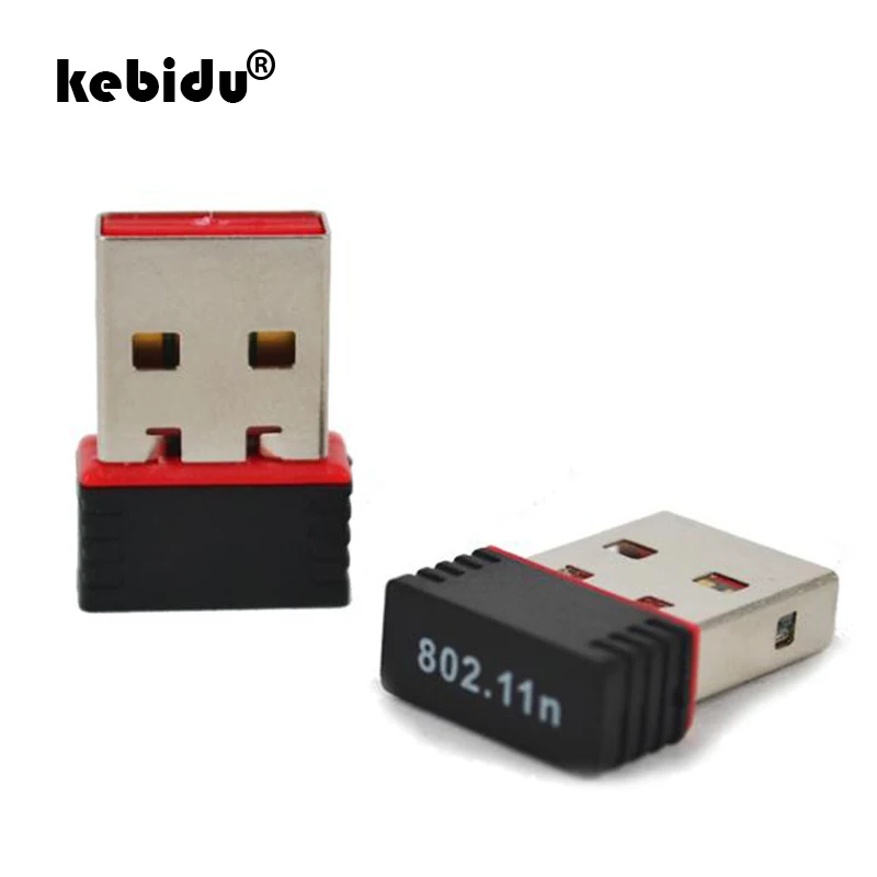 kebidu 5pcs Mini USB WiFi Adapter Network N 802.11 b/g/n Card Wi-Fi Dongle High Gain 150Mbps wireless Antenna wifi for compute | Компьютеры